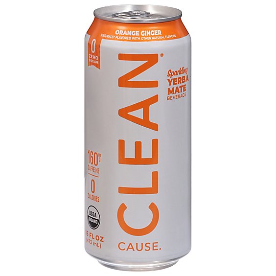 CLEAN Cause Tea Rtd Orange Ginger Sf - 16 Fl. Oz.
