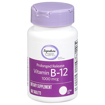 Signature Care Vitamin B-12 Time Release 1000mcg - 160 Count - Image 2
