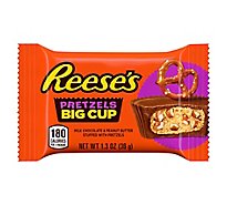 Reeses Milk Chocolate Peanut Butter Big Cup Stuffed With Pretzels Standard - Each