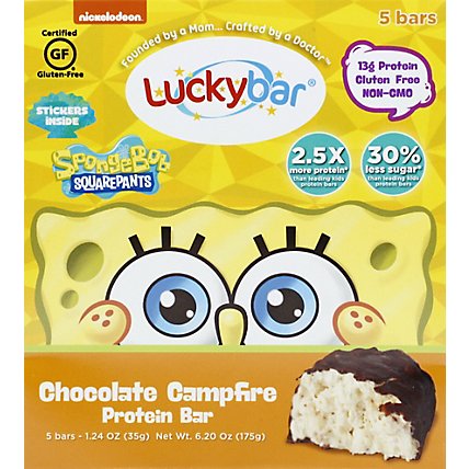 Luckybar Spongebob Campfire Chocolate Protein Bar - 5-1.24 Oz - Image 2