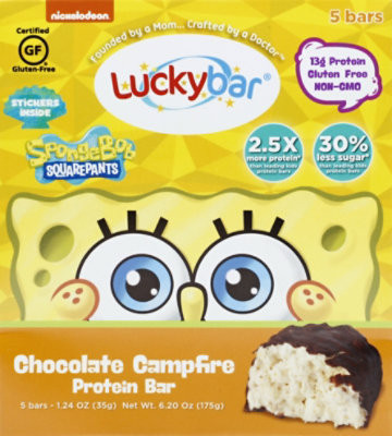 Luckybar Spongebob Campfire Chocolate Protein Bar - 5-1.24 Oz - Image 2