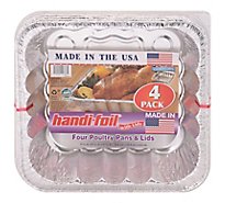 Handi Foil Poultry Pans W Lids - 4 Count
