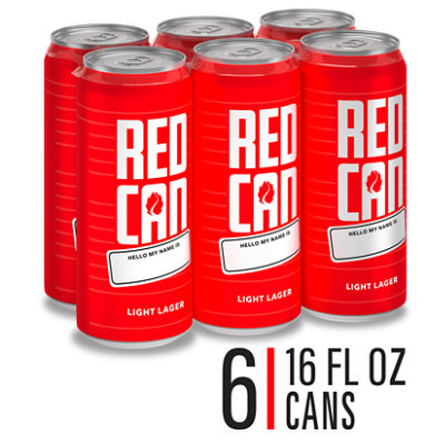 Hop Valley Red Can Light Lager Craft Beer 4.1% ABV Cans - 6-16 Fl. Oz. - Image 1