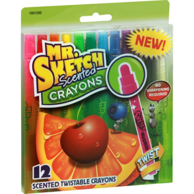 Mr Sketch Scented Twist Crayons - 12 Count