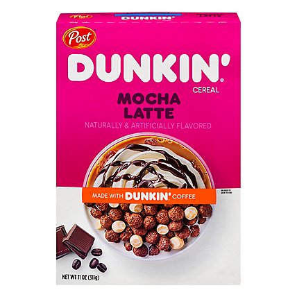 Post Dunkin Mocha Latte Breakfast Cereal Made with Dunkin Coffee - 11 Oz - Image 3