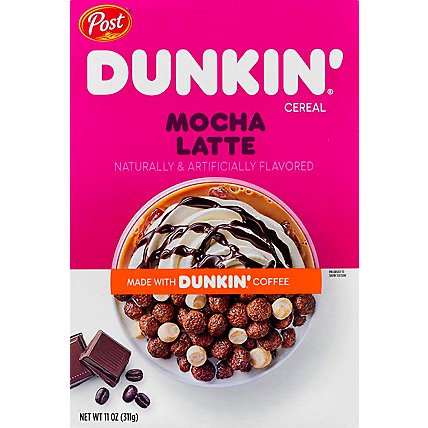 Post Dunkin Mocha Latte Breakfast Cereal Made with Dunkin Coffee - 11 Oz - Image 6