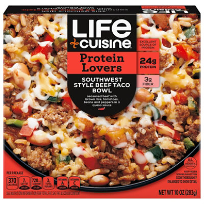 Life Cuisine Beef & Chorizo Taco Bowl - 10 Oz