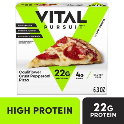 Life Cuisine Protein Lovers Cauliflower Crust Pepperoni Gluten Free Frozen Pizza - 6 Oz - Image 1