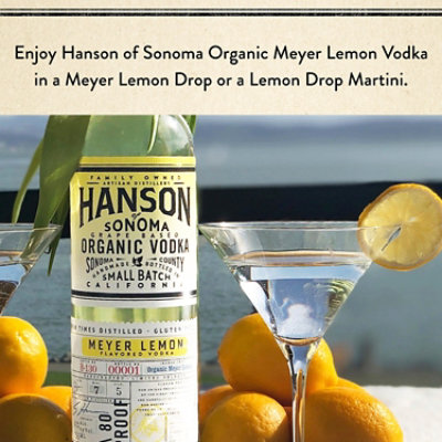 Hanson of Sonoma Organic Meyer Lemon Grape Based Vodka Bottle - 750 Ml - Image 4