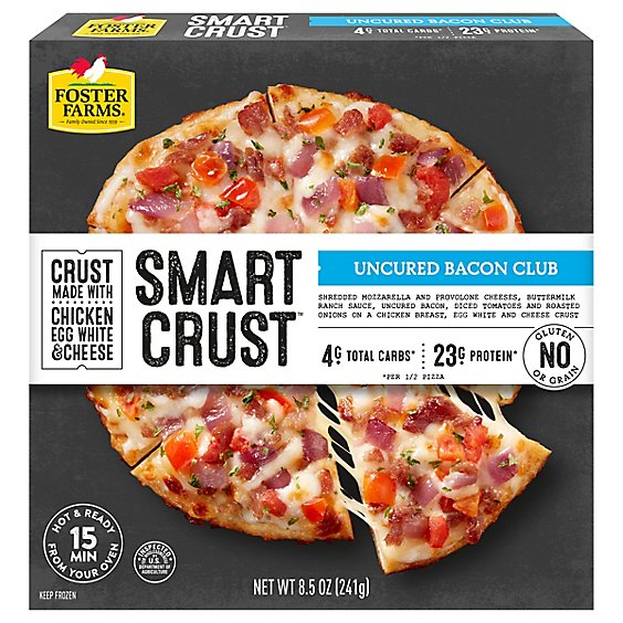 Foster Farms Bacon Club Pizza Smart Crust - 8.5 Oz