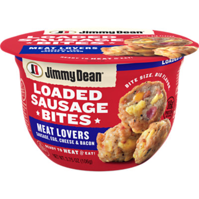 Jimmy Dean Loaded Sausage Bites Meat Lovers Sausage Egg Cheese - 3.75 Oz