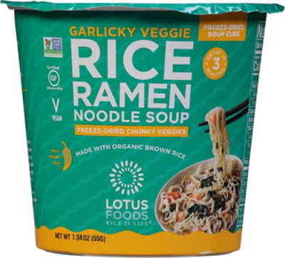 Lotus Foods Ramen Soup Cup Rice Grlc - 1.94 Oz - Image 2