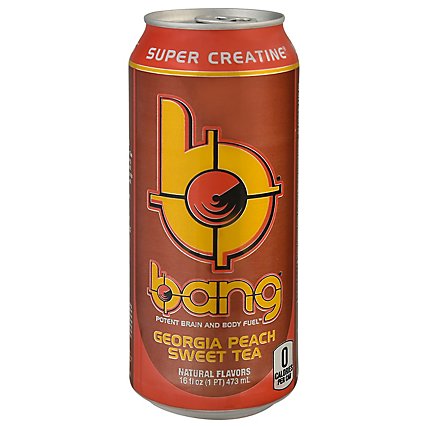 Bang Energy Drink Georgia Peach Sweet Tea Can - 16 Fl. Oz. - Image 1