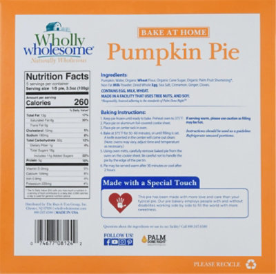 Wholly Wholesome Pie Pumpkin Ready to Bake - 25.5 Oz - Image 6