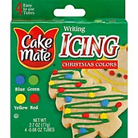 Cake Mate Writing Icing Christmas Colors - 4-0.68 Oz - Image 2