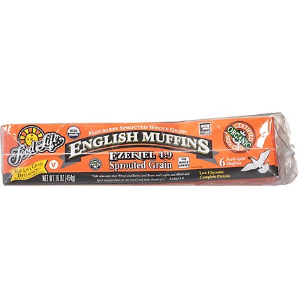 Food For Life English Muffins Flourless Sprouted Whole Grains 6 Count - 16 Oz - Image 6