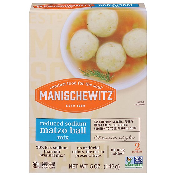 Manischewitz Matzo Ball Mix Reduced Sodium - 5 Oz