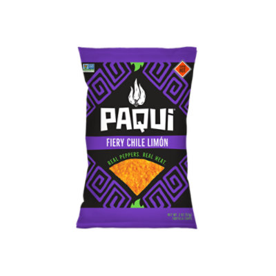 Paqui Fiery Chile Limon Spicy Tortilla Chips Individual Snack Size Bag - 2 Oz - Image 1