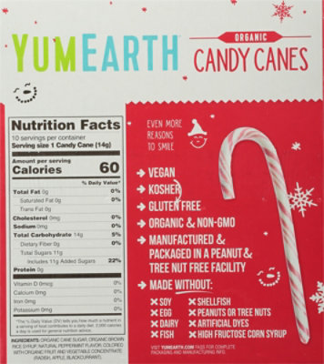 Yummyearth Candy Canes Hldy 10ct - 4.94 Oz - Image 6