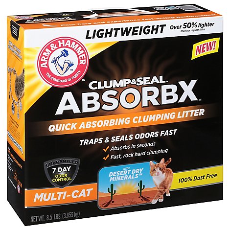 Arm & Hammer Clump & Seal Absorbx Multi-Cat - 8.5 Lb