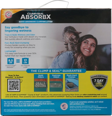 ARM & HAMMER Clump Seal Absorbx Unscented Clumping Litter Multicat - 8.5 Lb - Image 4