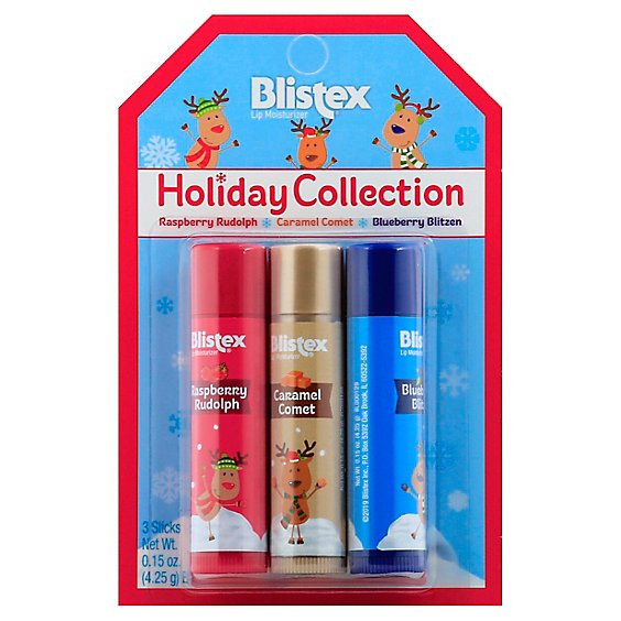 Blistex Holiday Collection Lip Moisturizer Reindeer Blister Pack - Each