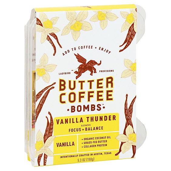 Ladybird Provisions Butter Coffee Bombs Vanilla Thunder - 5.3 Oz.