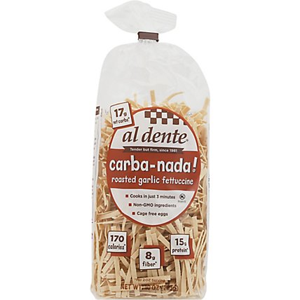 Al Dente Carba Nada Pasta Fettuccine Roasted Garlic - 10 Oz - Image 2