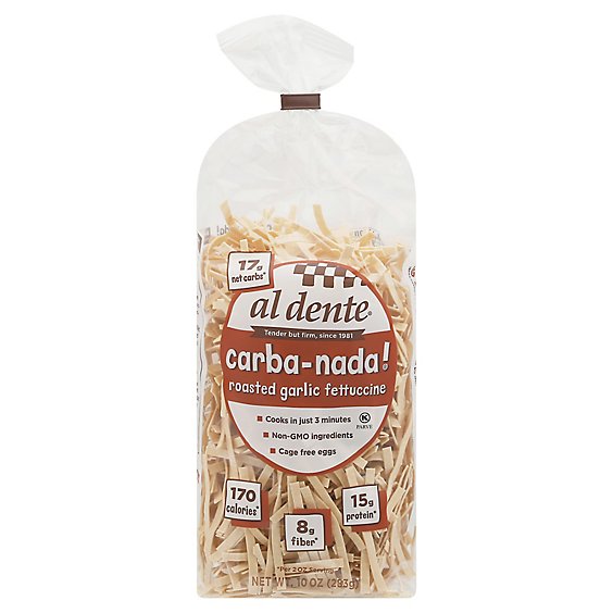 Al Dente Carba Nada Pasta Fettuccine Roasted Garlic - 10 Oz