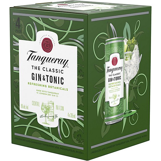 Tanqueray London Dry Gin & Tonic - 4-12 Fl. Oz.