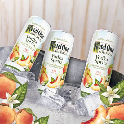 Ketel One Botanical Peach and Orange Blossom Vodka Spritz - 4-12 Fl. Oz. - Image 3