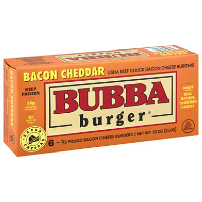 Bubba Bacon Cheddar Burgers - 2 Lb - Image 2