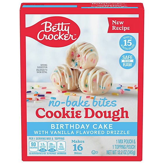 Betty Crocker Cookie Dough Bites No Bake Birthday Cake - 12.2 Oz