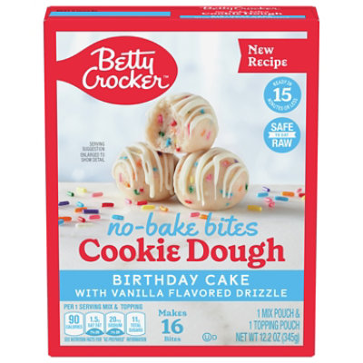 Betty Crocker Cookie Dough Bites No Bake Birthday Cake - 12.2 Oz