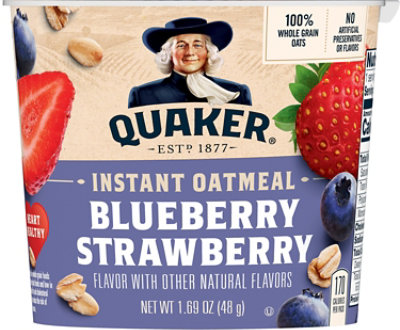Quaker Blueberry Strawberry Instant Oatmeal - 2.11 Oz - Image 2