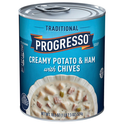 Progresso Traditional Creamy Potato Ham With Chives Soup - 18.5 Oz