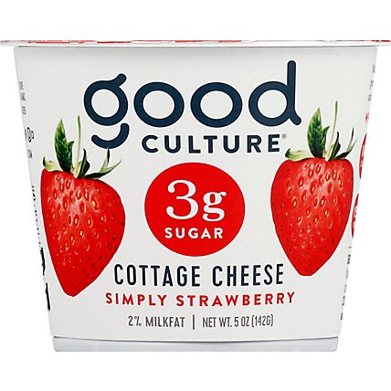 good culture 3g Sugar Cottage Cheese Simply Strawberry - 5 Oz - Image 2