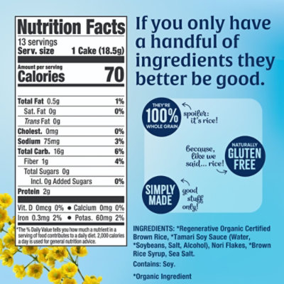 Lundberg Organic Rice Cake Tamari With Seaweed - 8.5 Oz - Image 6