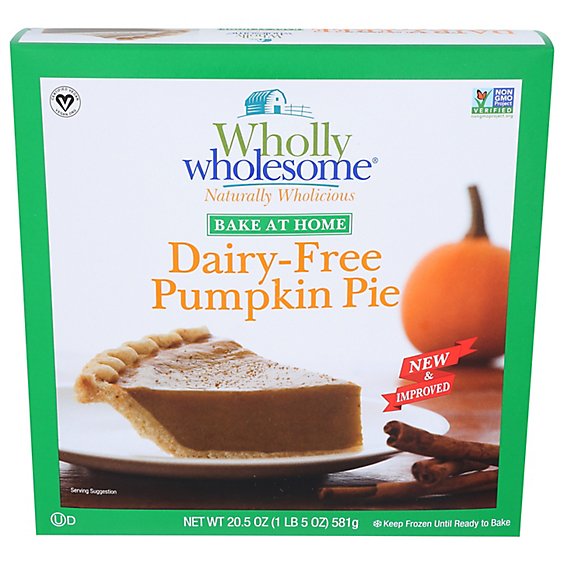 Wholly Wholesome Pie Frz Pumpkin 8in Df - 25.5 Oz