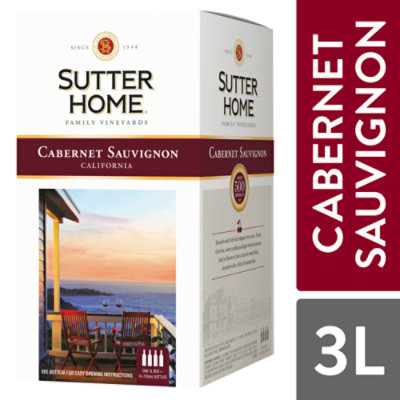 Sutter Home Cabernet Sauvignon Red Wine Box - 3 Liter