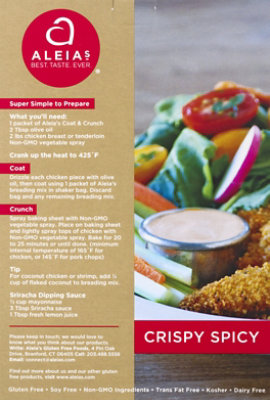 Aleias Coat & Crunch Gluten Free Crispy Spicy 2 Count - 4.5 Oz - Image 6