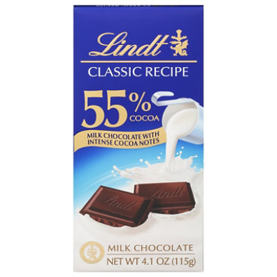 Lindt Classic Recipe Chocolate Bar Milk Chocolate 55% Cocoa - 4.1 Oz - Image 3