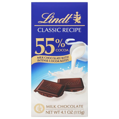 Lindt Classic Recipe Chocolate Bar Milk Chocolate 55% Cocoa - 4.1 Oz - Image 2