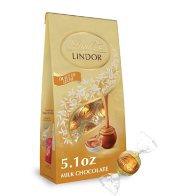 Lindt LINDOR Dulce de Leche Milk Chocolate Candy Truffles Bag - 5.1 Oz