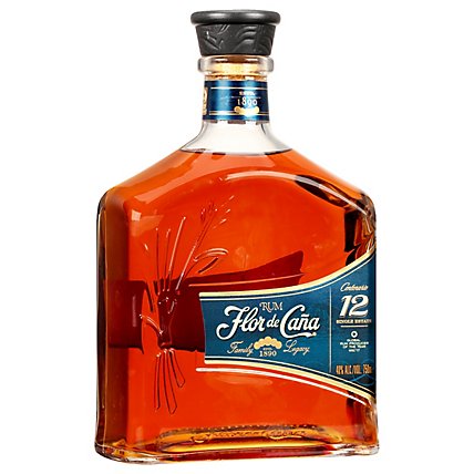 Flor De Cana Rum Centenario Gold 12 Year - 750 Ml - Image 1