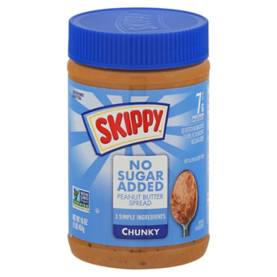 Skippy No Sugar Added Chunky Spreads - 16 Oz