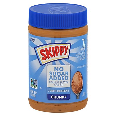 Skippy No Sugar Added Chunky Spreads - 16 Oz