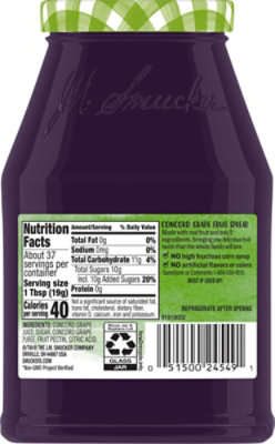 Smuckers Natural Fruit Spread Concord Grape - 25 Oz - Image 5