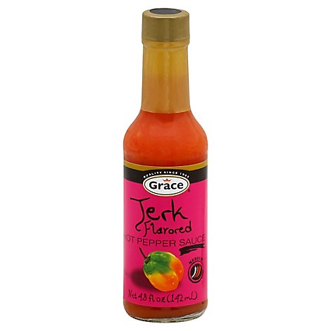 Grace Hot Pepper Sauce Jerk Flavored - 4.8 Fl. Oz.