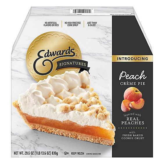 Edwards Signature Pie Peach - 29.6 Oz